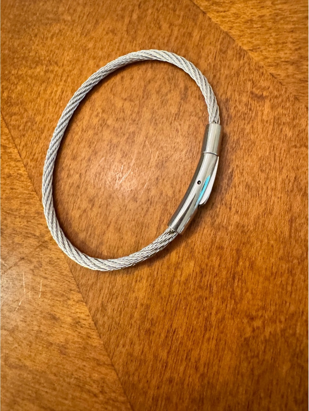 Silver Cable Chain Bracelet with Magnetic Clasp 591